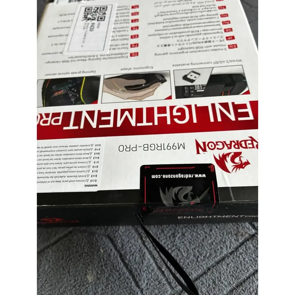 Red Dragon Enlightenment Pro M991 Wireless Gaming Mouse Black 26,000 DPI